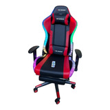 Sillon Gamer Pro Pc Playstation Xbox Roja Rgb Parlante Bt