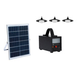 Kit Solar De Emergencia Backup + 3 Lámparas Cargador Usb