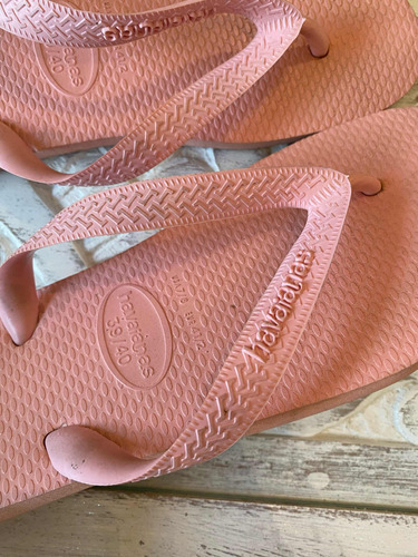 Ojotas Sandalias Havaianas Rosa Pastel Talle 38 (n) Bajas