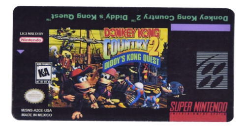 Label Cartuchos Stickers Para Donkey Kong Super Nintendo 