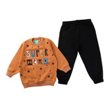 Conjunto Moletom Infantil Menino Quentinho Blusão E Calça