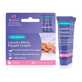 Lanolin Nipplecream Para La Lactancia Materna, 3 Mini Tubos 