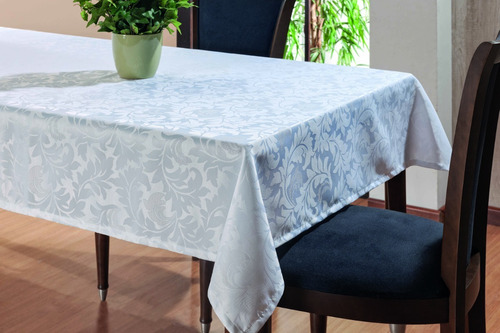 Toalha De Mesa 10 Cadeiras 1,40 X 3,00 Em Tecido Jacquard