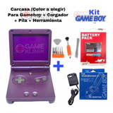 Carcasa Game Boy Advance Sp Gba Ki + Cargador + H + Extra 03
