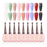 Kit Esmaltes Semipermanentes Skvp Juego De Esmalte De Uñas D