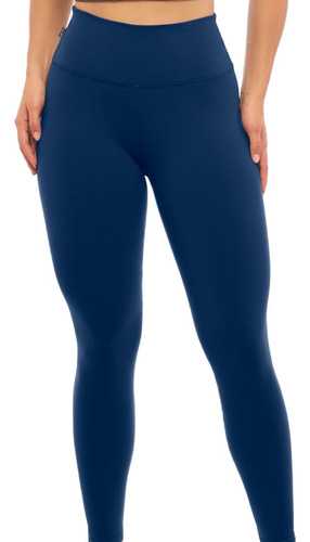 Calça Legging Azul K2b Original Cós Alto Empina Bumbum