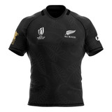 Camiseta Rugby Kapho All Blacks Home Wolrd Cup 2023 Niños