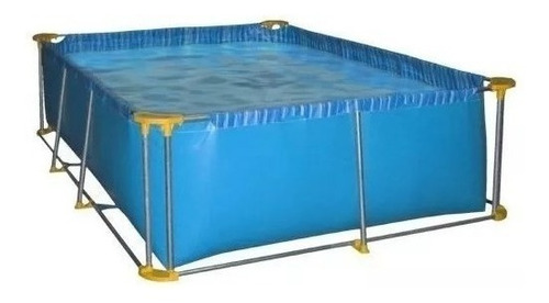 Pileta Estructural Rectangular Piletin 400x200x65 Con Capacidad De 5200 Litros  Azul