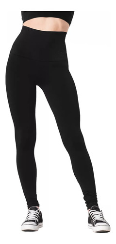 Calza Sin Costura Tiro Alto Leggins Forrada Con Polar Bambú