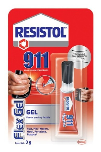10 Pzas Pegamento  911 Flex Gel 3gr - Resistente Al Agua