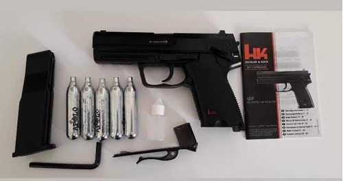 Pistola Umarex Usp Co2 Cal 4,5 Mm+balines+garrafas. En Caja