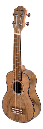 Ukelele Soprano Parquer Madera Cuerdas Aquila Con Funda Color Marrón