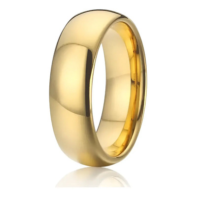 Anillo Solitario Direcksmart Acero Tungsteno Color Dorado Talla 8 | MercadoLibre