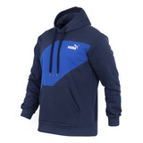 Buzo Con Capucha Puma Power Colorblock Azul Solo Deportes