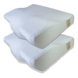 Kit 2 Travesseiros Cervical Branco Antialérgico Antitérmico