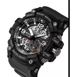 Reloj Deportivo Análogo Digitaltipo Militar Resistente Negro