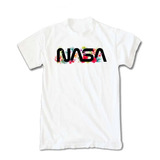 Playera Camiseta Nasa Logo Flores Tropical Moda Unisex