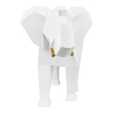 Figura Elefantecon Terminados Dma-1044 Color Blanco