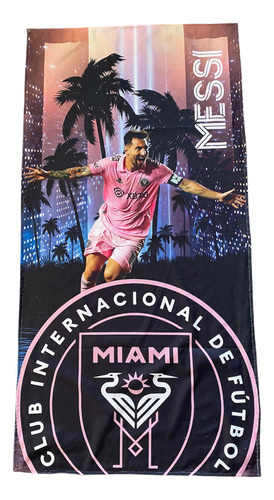 Toallon Playero Messi Inter Miami Hermoso Original