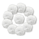 10 Esponjas Para Banho Nylon Flor Branca