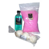 Set De Baño: 1 Pack De 3 Bomb + Baño De Espuma + 1kg Sal 