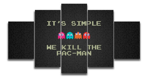 Quadro Decorativo Gamer Meme Jogo Pac Man Para Sala E Quarto