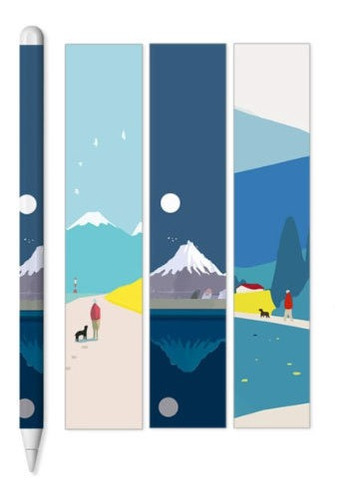 Set Adhesivos Protectores Para Applepencil 2 Diseño Paisaje