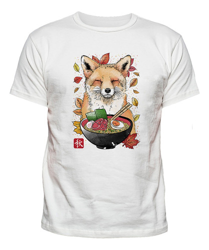 Playera Zorro Ramen Divertida Creativa Mod.1244