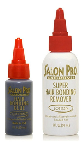 Salon Pro Duo Latex Y Removedor De Extensiones De Cabello Color Negro