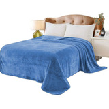 Cobertor Ligero Liso Matrimonial Hotelero Suave Y Calientito Color Azul Rey