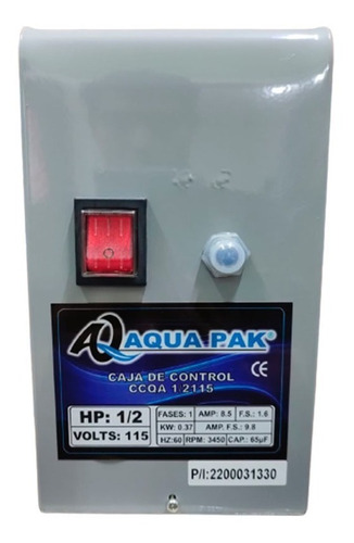 Caja De Control P/ Motor Sumergible 0.5 Hp 115 V Ccqa 1/2115