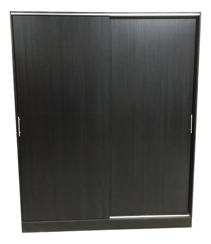 Placard Muebles Hedi 180x180 Color Negro Fresno De Melamina Con 2 Puertas  Corredizas