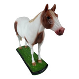 Miniatura De Cavalo Paint Horse Para Decoração Fazenda