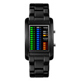 Reloj Binario Creativo Matriz Azul Led Digital Impermeable