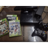 Xbox 360 Con Fuente De Poder Kinect 2 Mandos Y 3 Juegos