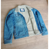 Campera De Jean Con Corderito Hombre