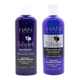 Kit Han Silver Shampoo+acondicionador Matizador Rubiosgrises