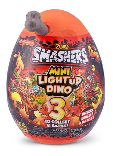 Smashers Mini Egg Huevo Dino Sorpresa Gris Serie 4 7473