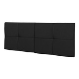 Cabeceira Cama Box Casal 1,40 Estofada México - Preto Suede