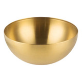 Tigela Bowl Aço Inox Dourado 15cm Bacia Multiuso Cozinha