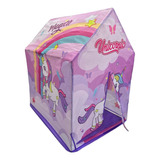 Casita Infantil Carpa Armado Fácil Unicornio Pijamada Color Rosa