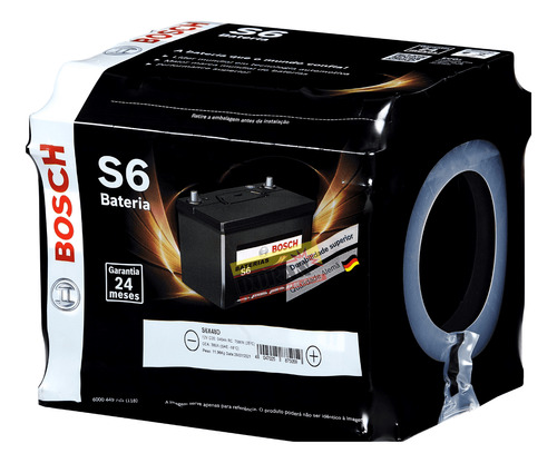 Bateria Automotiva Bosch 48ah 12v Agile Celta Uno Focus Gol