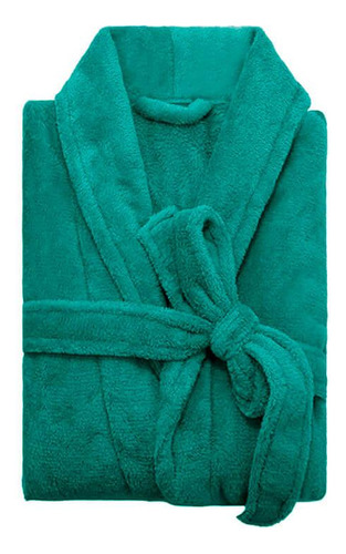 Roupão De Banho Masculino P Microfibra Camesa Verde Piscina