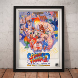 Cuadro Gamer - Street Fighter Super - Poster Vintage Retro