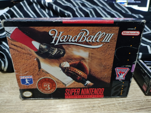 Hardball 3 Hard Ball Lll Con Caja Snes Súper Nintendo 