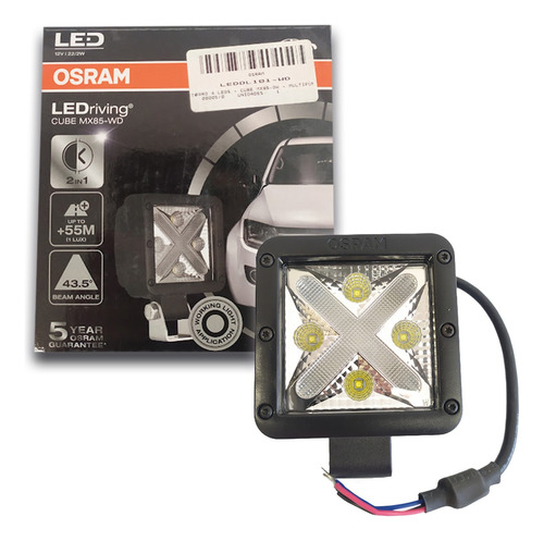 Reflector Faro Cuadrado 4 Leds 12v 20w Osram