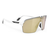 Gafas Ciclismo Rudyproject Spinshield Air White Matte Gold Lente Gris