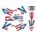 Kit Adesivo Moto Cross Trilha Crf 230 0,20mm Usa Mt083