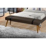 Recamier Puff Santorini 1,50m Para Cama Queen Suede/corino 