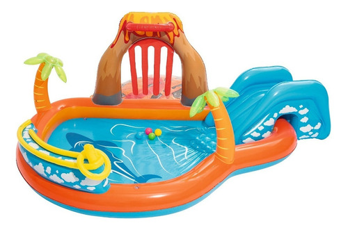 Pileta Tobogan Lanza Agua Pelotero Inflable Bestway 53069